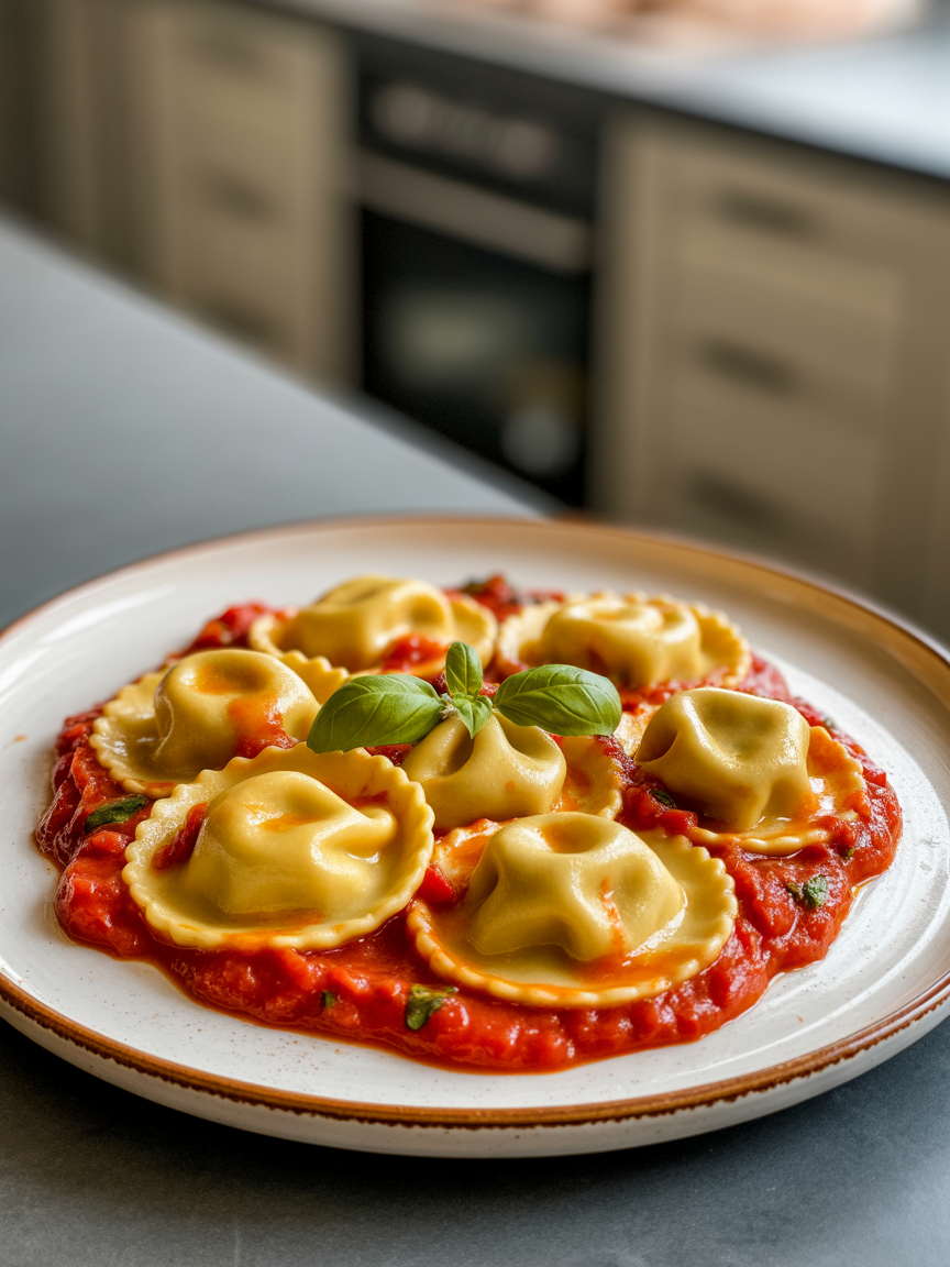 Ravioli with Tomato Sauce