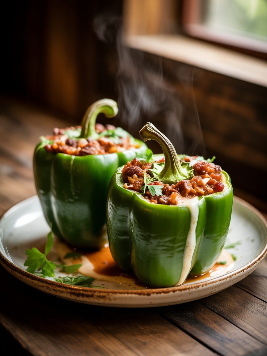 Stuffed Bell Peppers with Beef