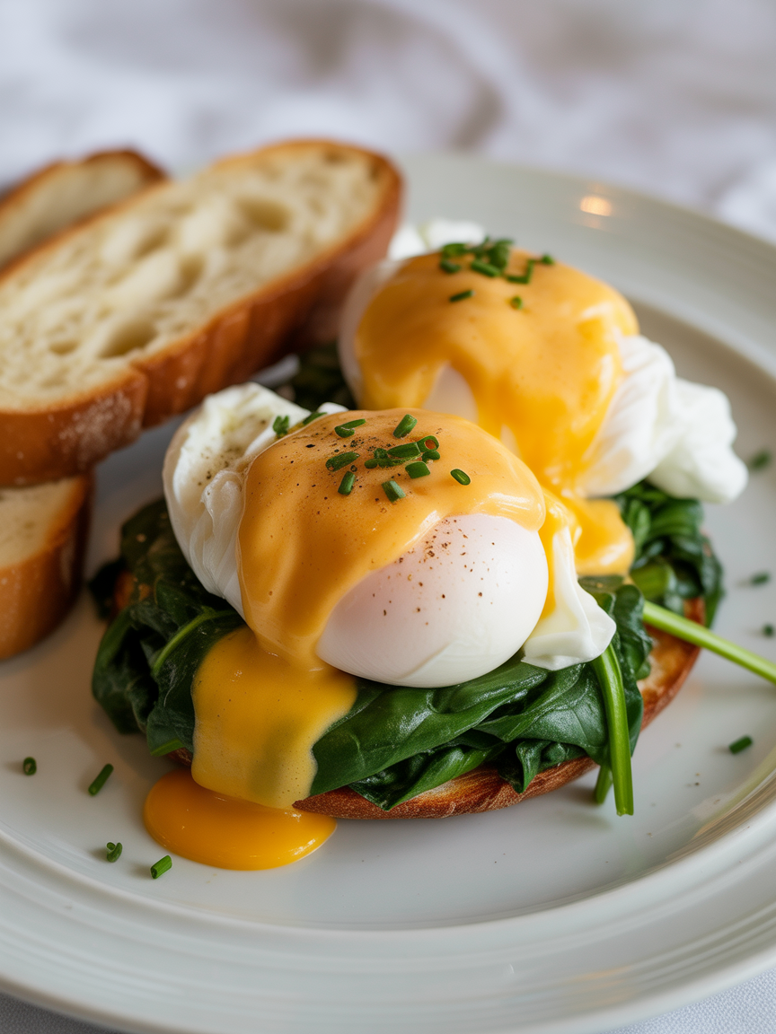 Poached Eggs with Hollandaise Sauce